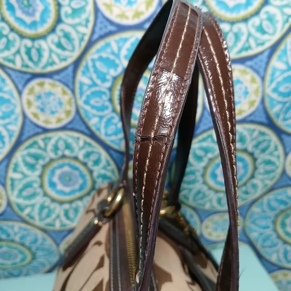Coach Brown and Tan Shoulder Bag